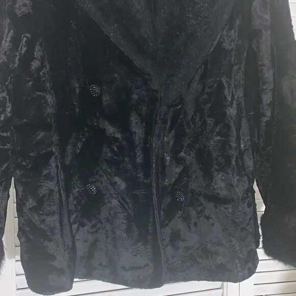 Vintage Black Short Fur Coat Size Small - Picture 13 of 16